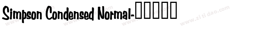 Simpson Condensed Normal字体转换